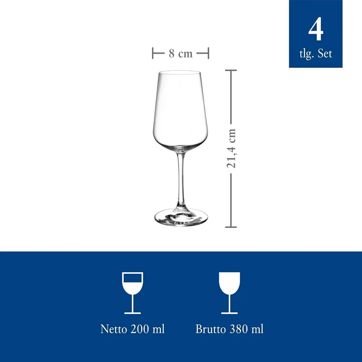Villeroy & Boch Ovid Weißweinglas 380 ml 4er Set – Bild 4