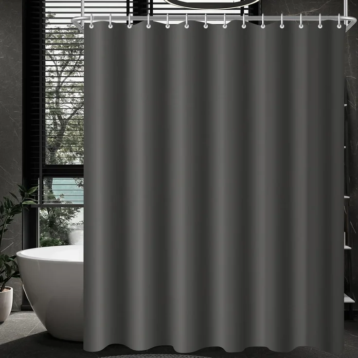 Duschvorhang 180x180cm Dunkelgrau, Antischimmel – Bild 1