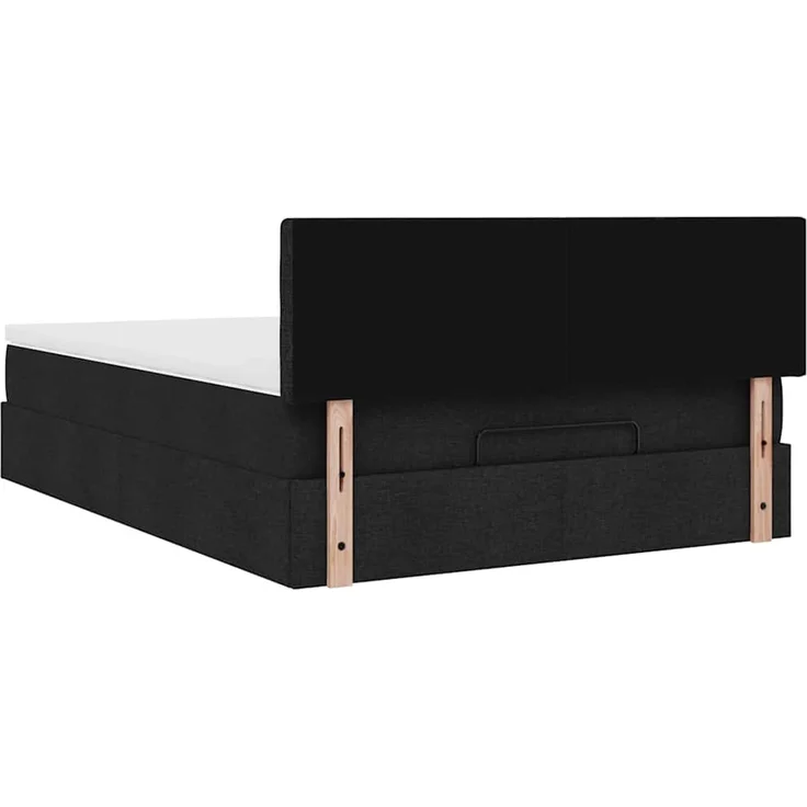 vidaXL Ottoman-Bett mit Matratze Schwarz 140x190 cm Stoff 3311624 – Bild 8