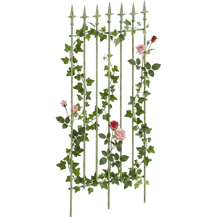 Rankgitter FREYA - 50x0,7x100cm, Metall, Antik-Grün | Rankhilfe Kletterpflanzen Gartendekoration – Bild 1