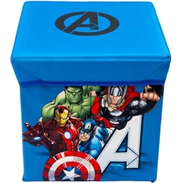 Marvel Avengers Kinder Spielzeugkorb mit Deckel 30 x 30 x 30 cm – Aufbewahrungsbox aus Polyester für Spielzeug, Wäsche & Kinderzimmer – Bild 2