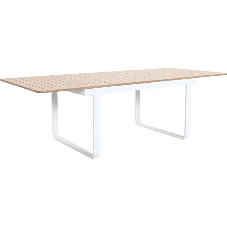 Vente-unique - SERUNO Gartenessgruppe Metall BeigeWeiß - B 65 cm100 cm x H 86,5 cm75 cm x L 52 cm155 cm245,5 cm – Bild 3