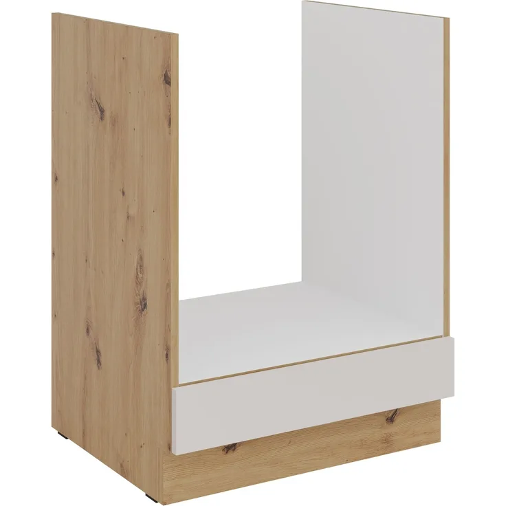 Küchen Herdunterschrank 60 cm Küche SOLANO Kaschmir beige matt + Eiche Artisan matt Küchenzeile Küchenblock Küche Einbauküche