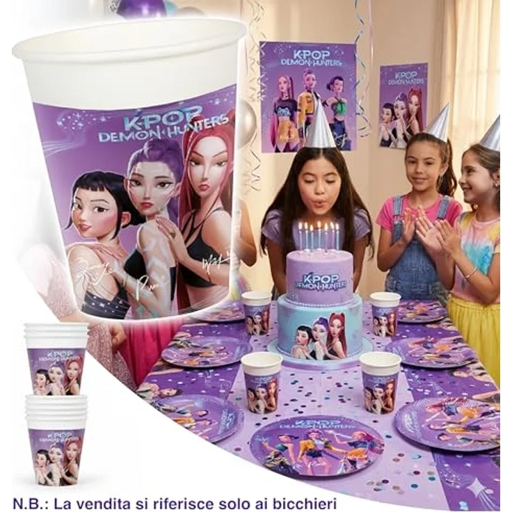 Procos Becher KPOP Demon Hunters - 8 Pappbecher - ca. 200 ml, 8-tlg, Papier – Bild 3