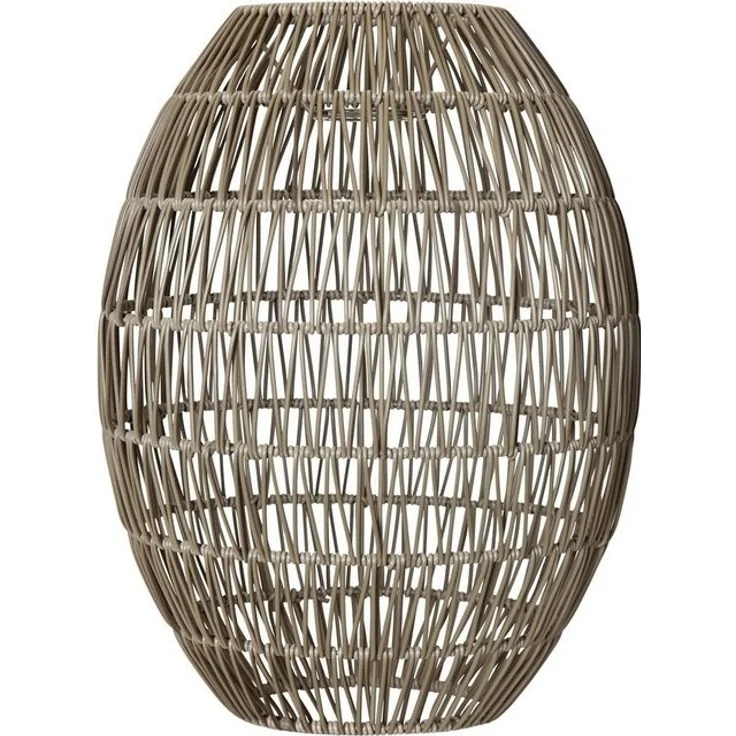 Outdoor Lampenschirm ,Linde' in Rattan-Optik, natur, 40cm – Bild 4