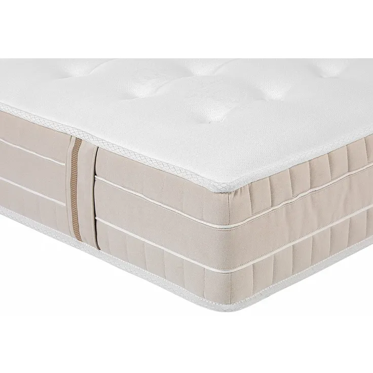 Vente-unique - VIREVO Set aus Matratze und Bettgestell Stoff Weiß - B 140 cm x H 31 cm x L 190 cm – Bild 4