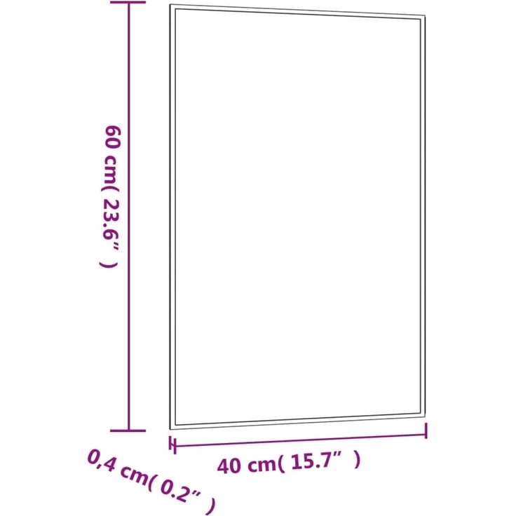 vidaXL Wandspiegel 40x60 cm Glas Rechteckig 350446 – Bild 5