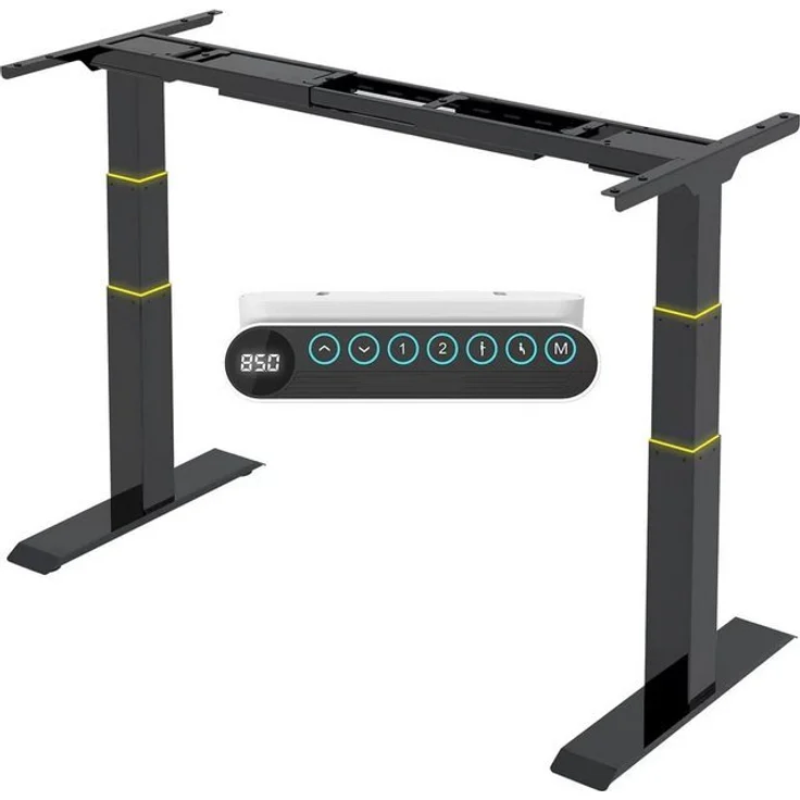 FLEXISPOT Schreibtisch Elektrisch höhenverstellbares Tischgestell E6 (2 Motore, 3-Fach-Teleskop, 3 Säulen, 4 Speicherplätze), Kollisionschutz Funktion, USB Ladeanschluss, MAX Load: 160KG – Bild 4