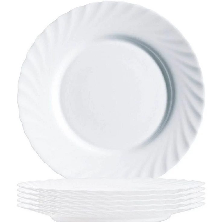 Arcoroc Speiseteller Arcoroc Trianon White Teller flach 27.3 cm 6er Set – Bild 1