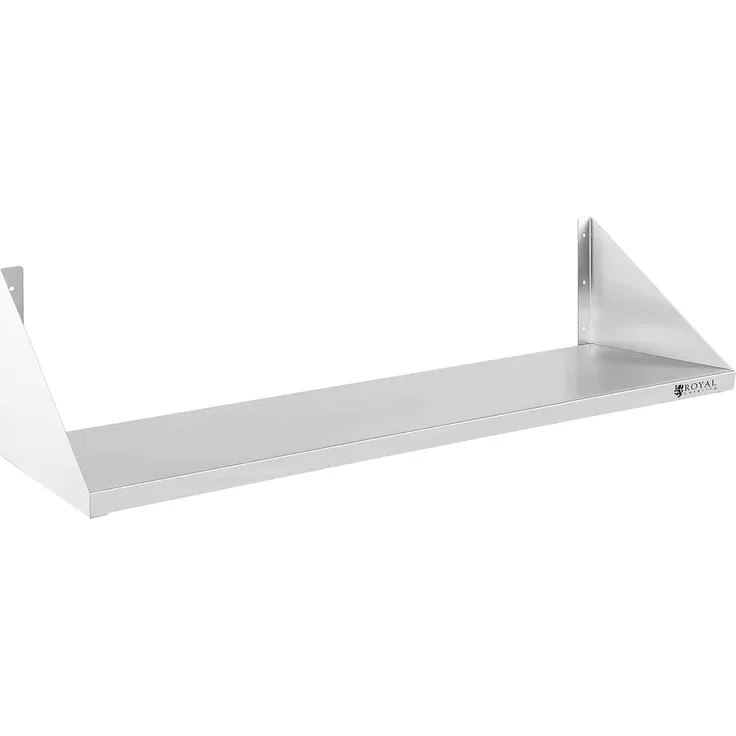 Royal Catering Hängeregal 90 x 30 cm Gastro Wandbord Wandregal Edelstahl Tellerbord