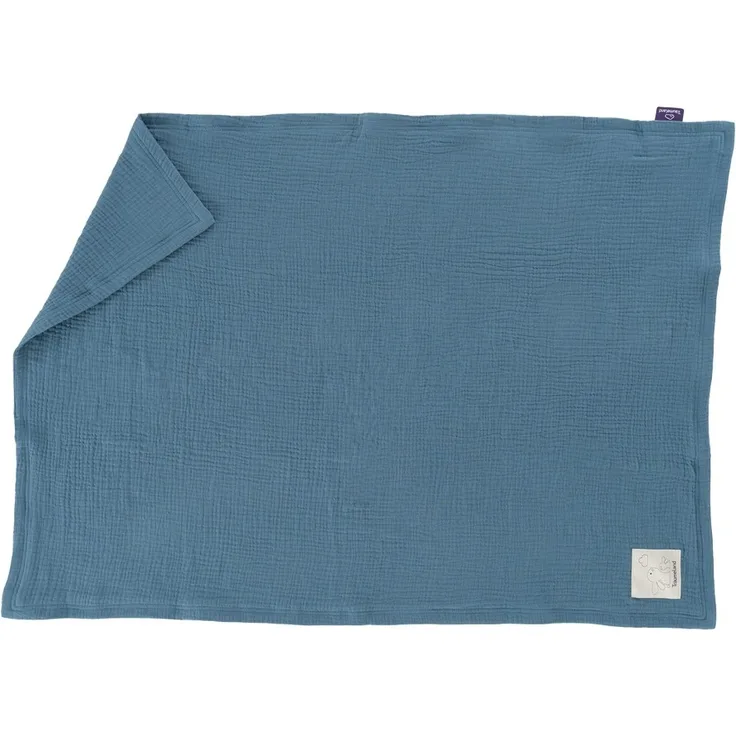 Träumeland Babydecke aus Musselin jeansblau Größe 75 x 100 cm