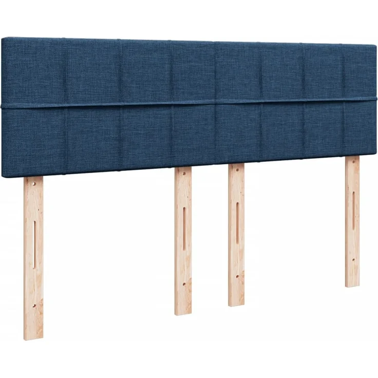 vidaXL Boxspringbett mit Matratze Blau 140x200 cm Stoff 3285917 – Bild 8
