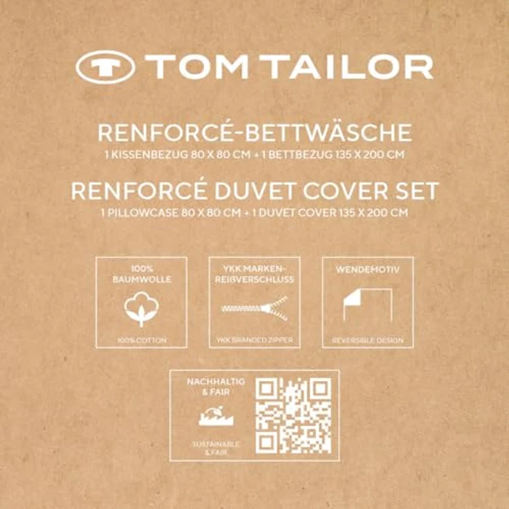 TOM TAILOR HOME Bettwäsche BOLD STRIPES in Gr. 135x200cm, 155x220cm oder 200x220cm, Renforcé, 2 teilig, new bedroom, mit farbigem Markenreißverschluss – Bild 10