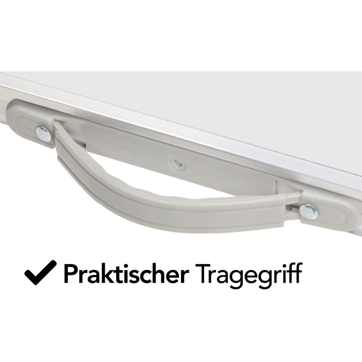 Brixy Campingtisch - klappbar - Gartentisch - 80x60x70 cm - Außen/Innen - Tragegriff - Kompakt - Aluminium - Weiß – Bild 4