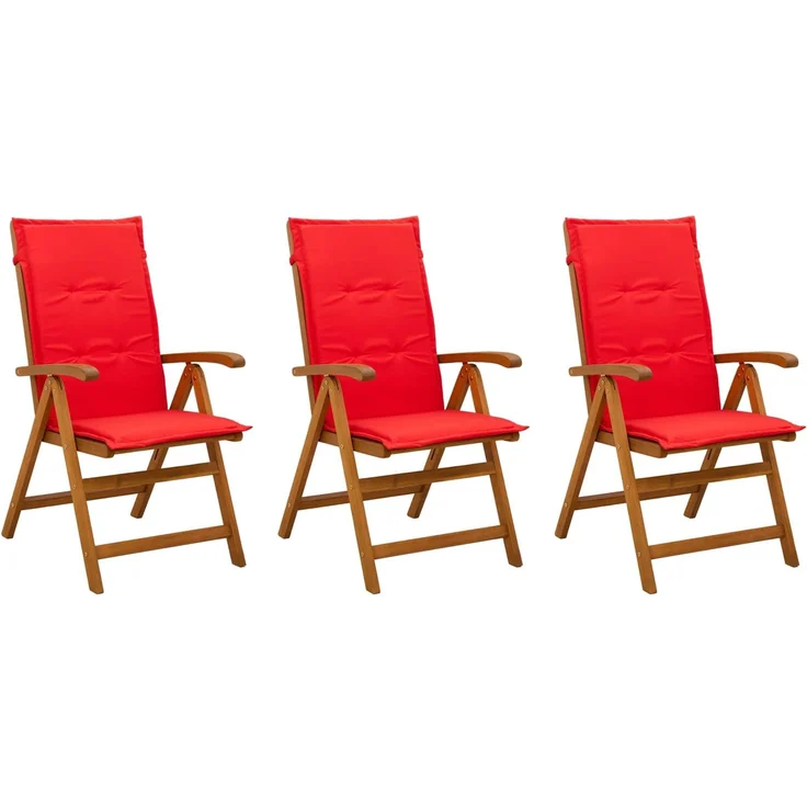 vidaXL Liegestühle für den Garten 3 stk. Natur Massivholz Akazie 42041437 – Bild 2