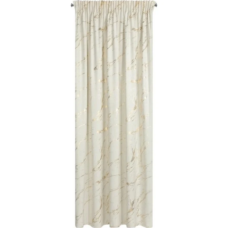 Eurofirany Vorhang Elegante, blickdichte Vorhänge aus Samt mit Glanzdruck, Kräuselband, Kräuselband Ösen Tunnelzug Polyester 140x250 140x270 cm – Bild 4
