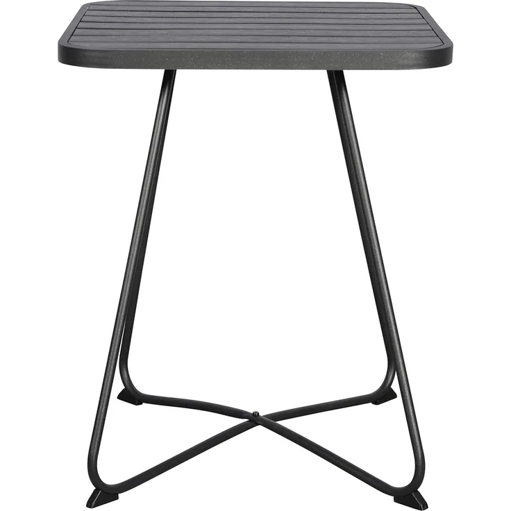 Bistrotisch Annie 58x58 Gartentisch Terrasse Balkon Tisch Beistelltisch Kunststoff in Holzoptik