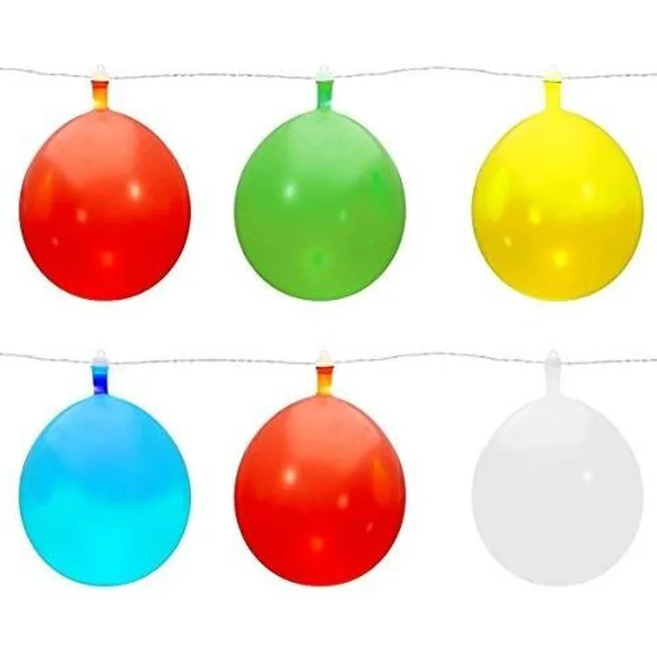 Lichterkette LED Ballon bunt 6 Luftballon Batteriebetrieben Partybeleuchtung