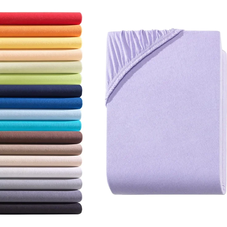 Hometex Premium Textiles Spannbettlaken Jersey Spannbettlaken 100% Baumwolle, Jersey, Gummizug: Rundumgummizug, Premium-Jersey Matratzenhöhe bis 23 cm