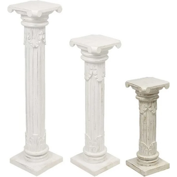 Oriental Galerie Blumenhocker Antike Säule Weiß 60 cm klein (1 St) – Bild 2