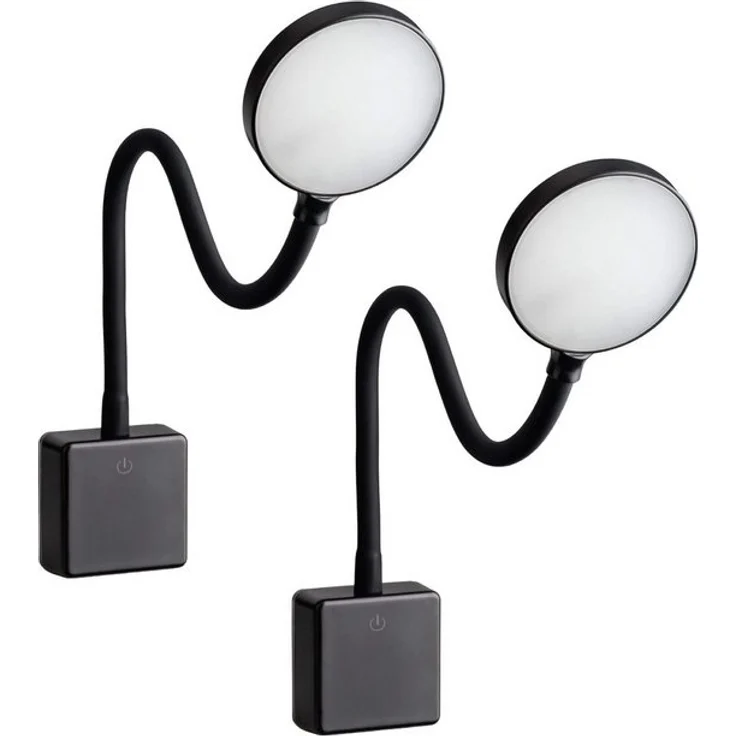 SEBSON LED Steckdosenleuchte 2x LED Steckdosenlampe dimmbar und flexibel - 4W 290lm neutralweiß, LED fest integriert, neutralweiß – Bild 4