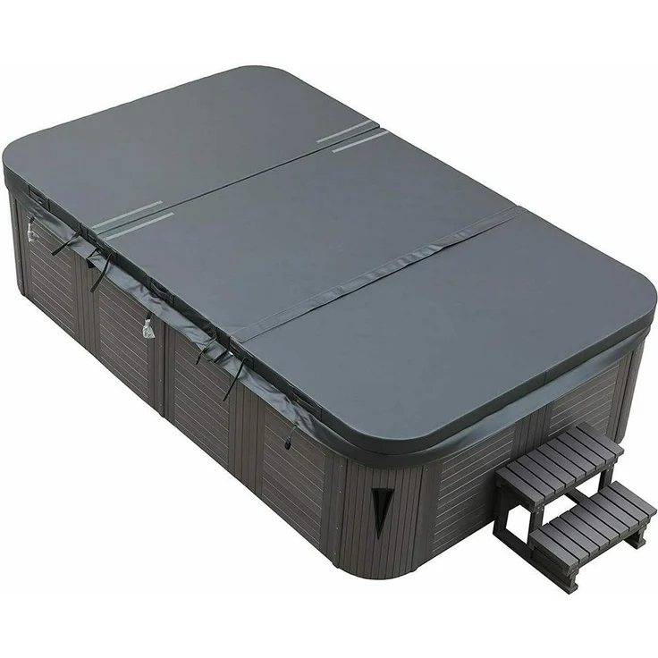 XXL Luxus-LED Swim Spa, 400 x 230 cm, Whirlpool mit Gegenstromanlage, Outdoor-Schwimmbad, V2 – Bild 4