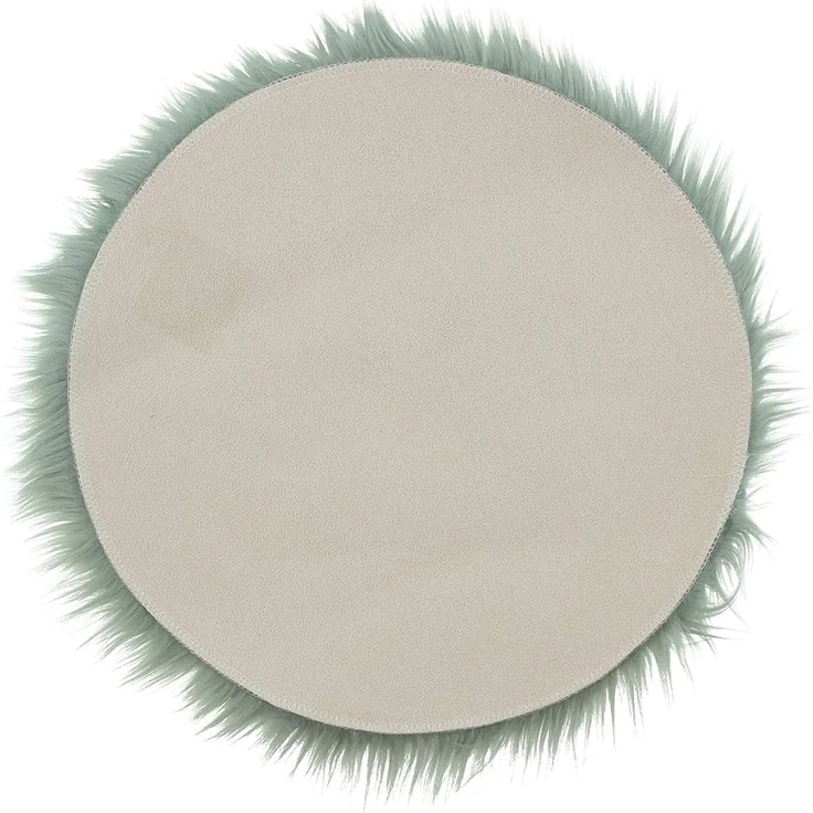 Sitzkissen "Aqua" Ø 35 cm, Dekofell, Kunstfell, Stuhlkissen – Bild 6