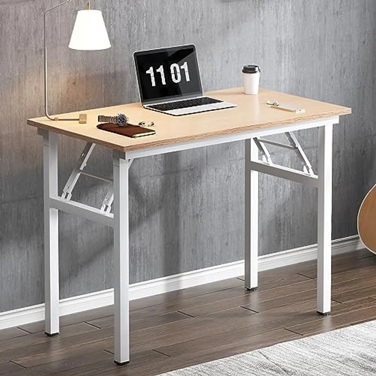 SogesHome Klapptisch Computertisch 80x40 cm PC Tisch Kleiner Schreibtisch Bürotisch Büroarbeitsplatz für Home Office Verwendung Schreibtisch Esstisch Konferenztisch – Bild 2