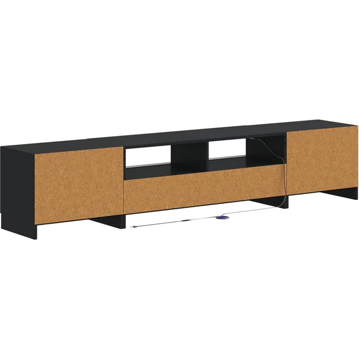 vidaXL LED-TV-Schrank UTRECHT 3 stk. Schwarz Holzwerkstoff 3416999 – Bild 6
