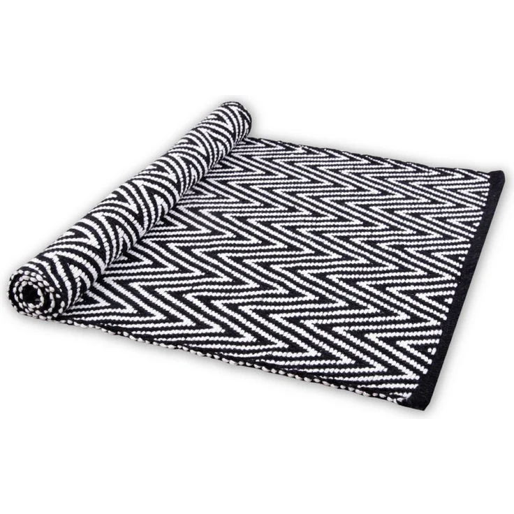 Teppich Läufer Matte Unterlage Vorleger Fußabtreter, breite Auswahl an modernen Fleckerl- und Baumwollteppiche (50x80 cm / Zigzag) – Bild 8