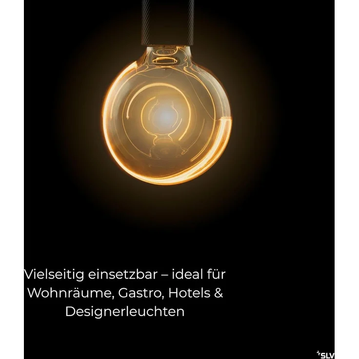 SLV LED Illusion Globe 125 Crescent slanting, LED-Leuchtmittel, smokey, E27, PHASE, 6W, 1900K - LED Lampen Sockel E27 – Bild 5