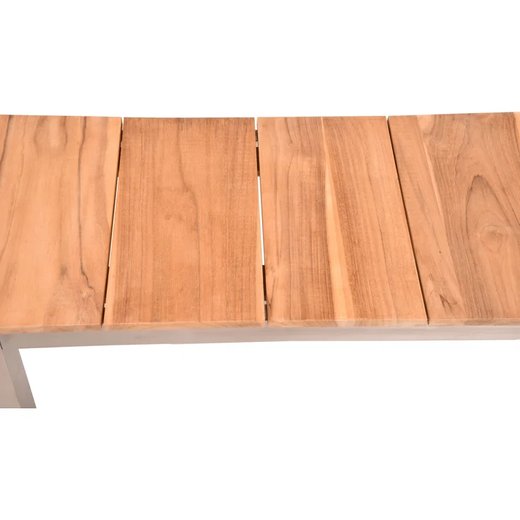 Garten-Sitzgruppe SOFIE 3-tlg. - Teak, Natur | Gartenmöbel-Set Gartengarnitur Garten-Essgruppe mit Stühlen und Esstisch – Bild 6