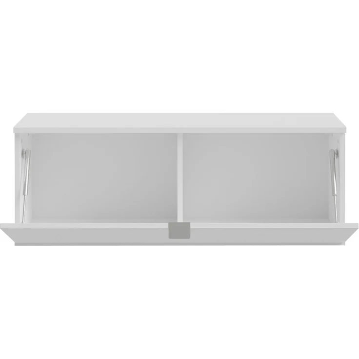 Lowboard >LIBERTAD< Hängeschrank, in Weiss Glanz - 99,5x37,5x34,8cm (BxHxT) – Bild 4