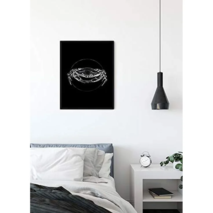 Komar Wandbild Crab Black, Poster 50 x 70 cm, fotorealistischer Kunstdruck ohne Rahmen, hochwertiger Druck auf deutschem Fotopapier, ideal für Wohnzimmer und Schlafzimmer – Bild 3