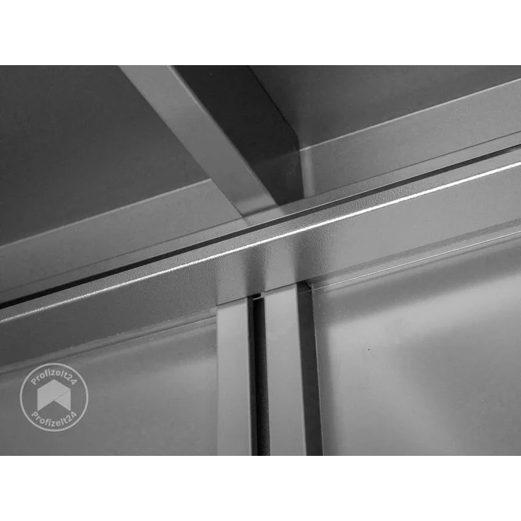 GFP Primeyard Geräteschrank Metall 135x55x112 cm Gartenschrank Schiebetür anthrazit inkl. Fußboden – Bild 5