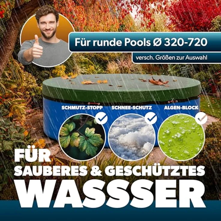 Winterplane Basic rund [Ø 550 cm | 110g/m²] – Bild 3