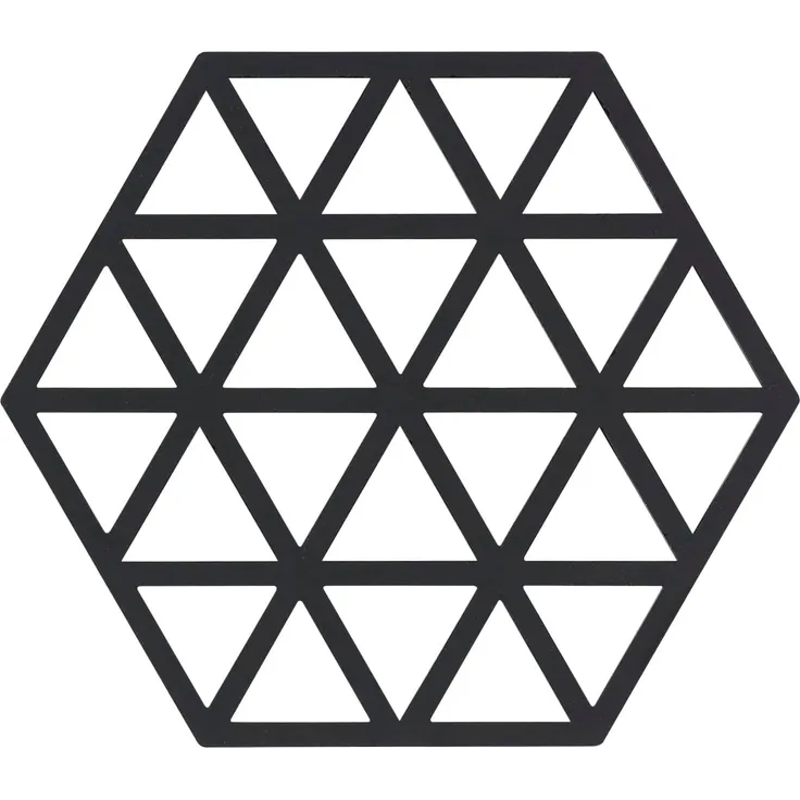 Zone Denmark Triangles Black Topf-Untersetzer Silikon