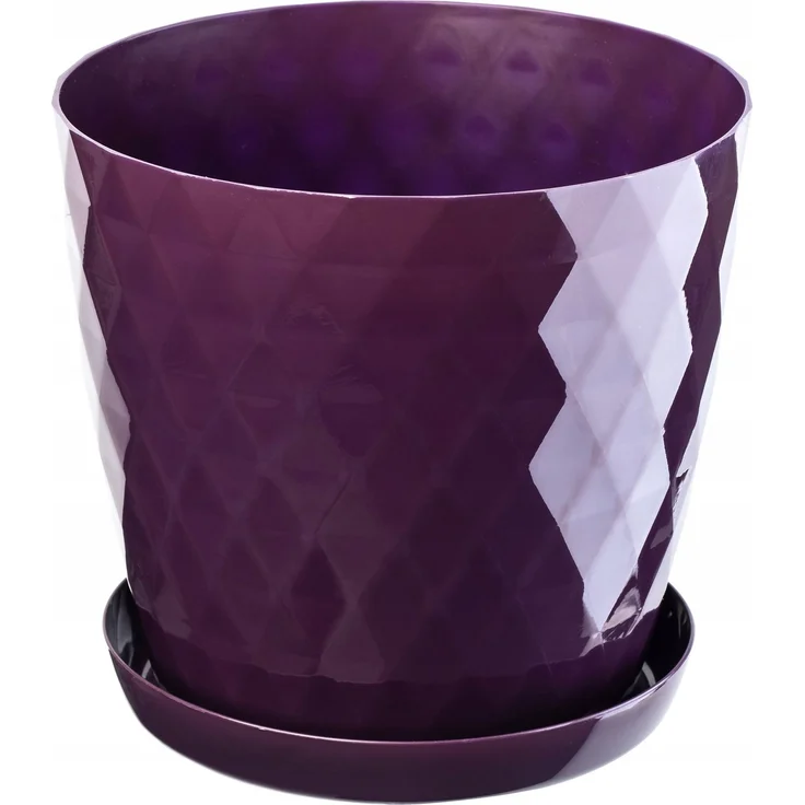 KADAX Kunststoff-Blumentopf mit Ständer, Blumentopf-Abdeckung, Blumen, 18 cm, Lila – Bild 7