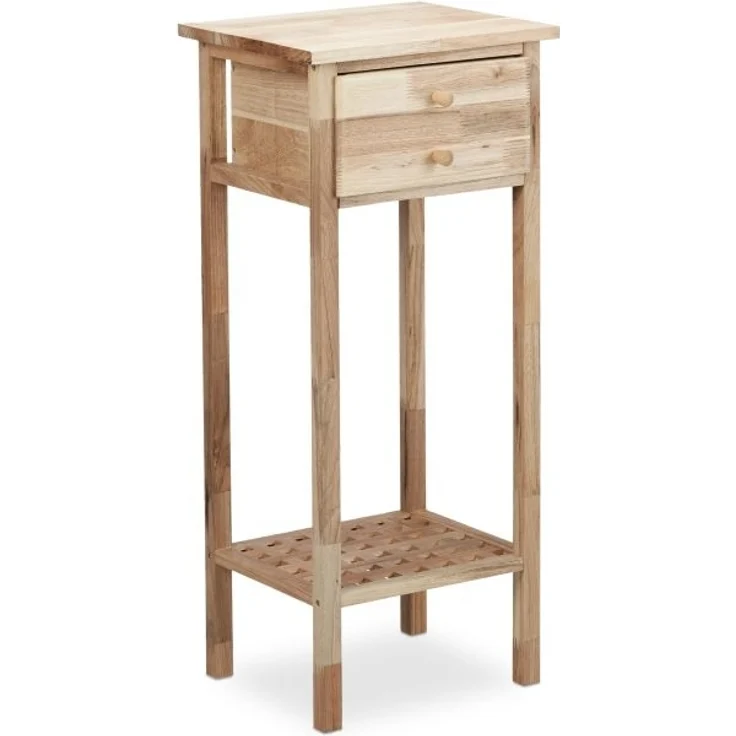 Beistelltisch Walnuss mit Schublade – Bild 8