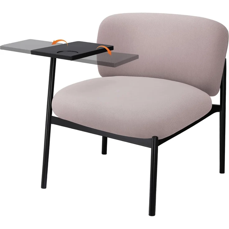 COMHOMA Loungesessel Sessel Relaxsessel Ohrensessel modern, Polsterstuhl mit Metallbeinen, Einzelsofa für Wohnzimmer/Schlafzimmer/Garten, Lila – Bild 1