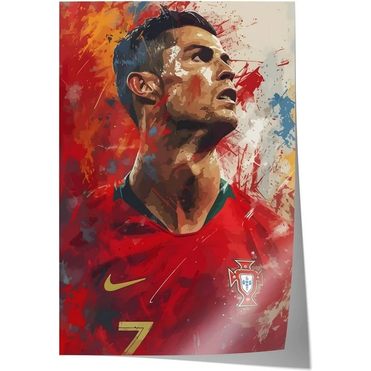 JUSTGOODMOOD Poster Premium ® Fußball Legende Cristiano Ronaldo Portugal · Kunstposter, Ronaldo (1 St), verschiedene Größen wählbar – Bild 1