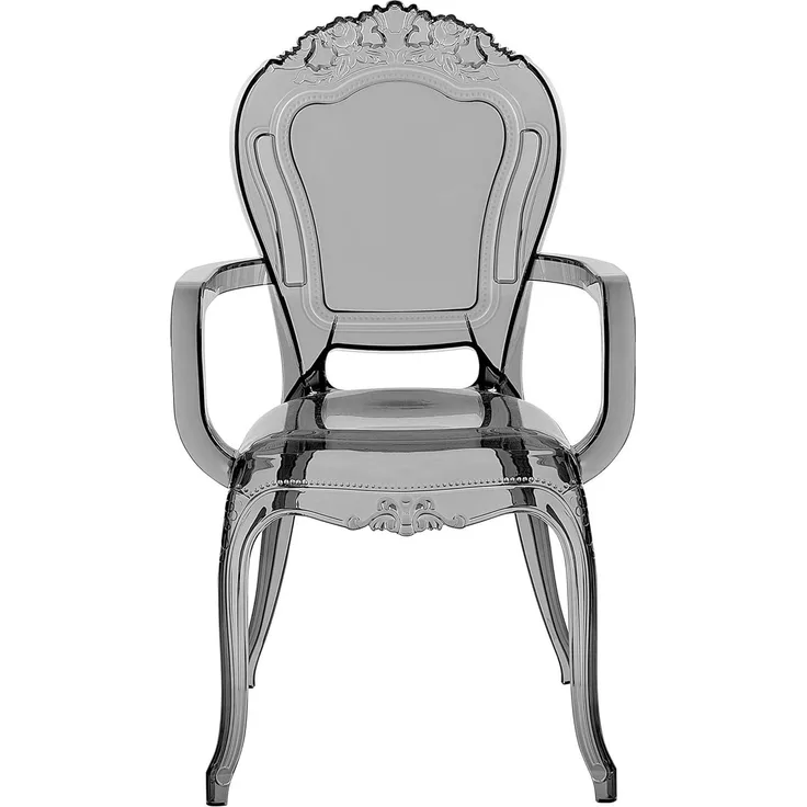 Esszimmerstuhl transparent schwarz 2er Set VERMONT II