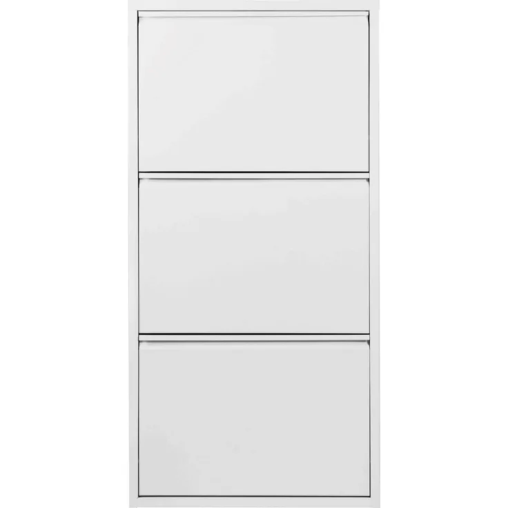 Schuhkipper >WIT< in Weiß, Lackiert, Metall, montiert - 50x105x15cm (BxHxT)