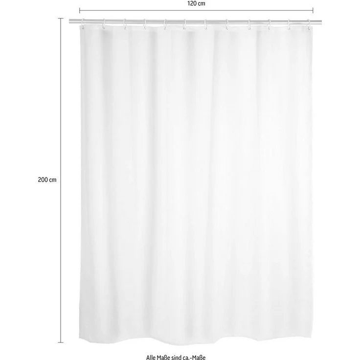 WENKO Duschvorhang Uni Breite 120 cm, Höhe 200 cm – Bild 2