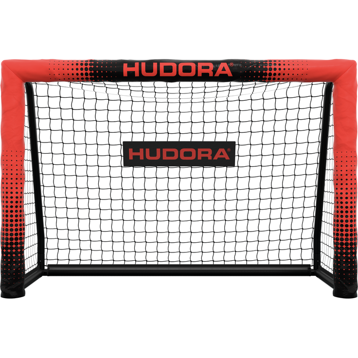 Hudora 'Pro Tect 120 Advanced' Fußballtor, Stahlrohrrahmen mit EPE-Schaumstoff ummantelt, Rot / Schwarz, 120x80 cm – Bild 2