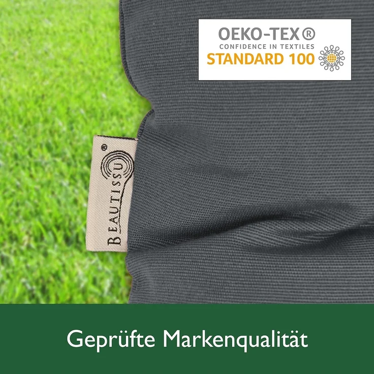 Beautissu Hollywoodschaukel Auflagenset Flair HS Graphitgrau – Bild 7