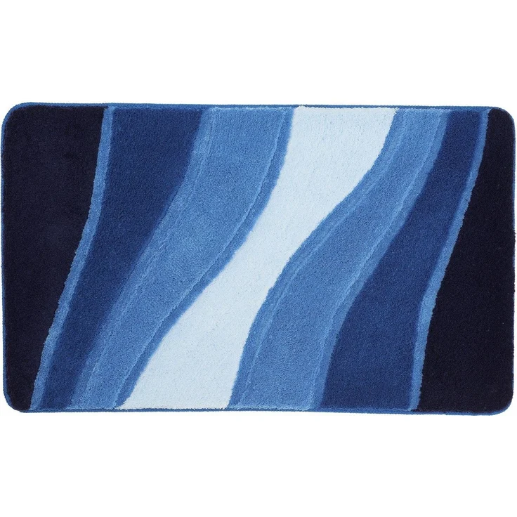 MEUSCH Badematte Ocean, Höhe 23 mm, rutschhemmend beschichtet, fußbodenheizungsgeeignet, Kunstfaser, Badteppich, Wellen Design, mit Farbverlauf, Hoch-Tief Effekt, waschbar – Bild 3