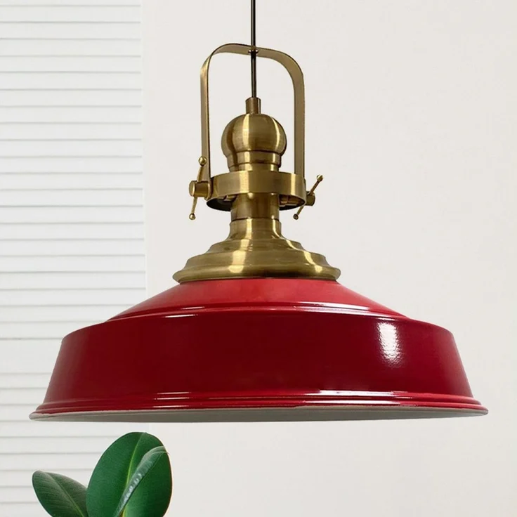 Bamyum Pendelleuchte Bamyum Pendelleuchte I Aslet l Ø41 cm E27 Metall Vintage Lampe, ohne Leuchtmittel – Bild 5