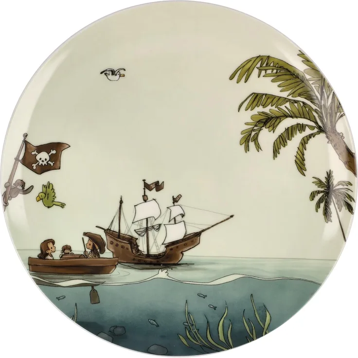 Goebel Teller Anouk - Schatzsuche, Fine Bone China, Bunt, 23 cm, 23600021