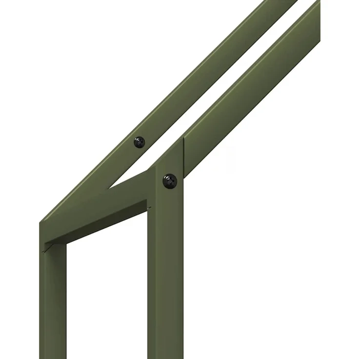 vidaXL Brennholzregal Olivgrün 40x25x120 cm Kaltgewalzter Stahl 864302 – Bild 7